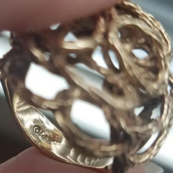 Vintage 14k Gold Cluster Ring - Picture 5 of 5